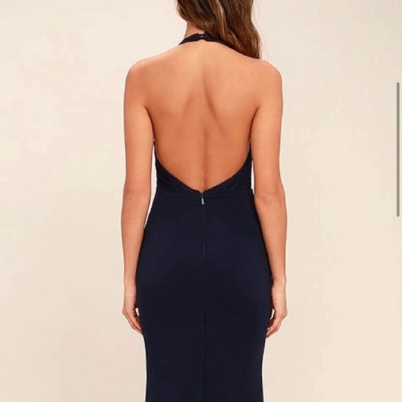 Gorgeous Navy Blue Lulus Gown - Picture 2 of 7